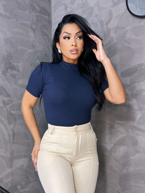 Blusa de Manga Curta Gola 'ALTA'