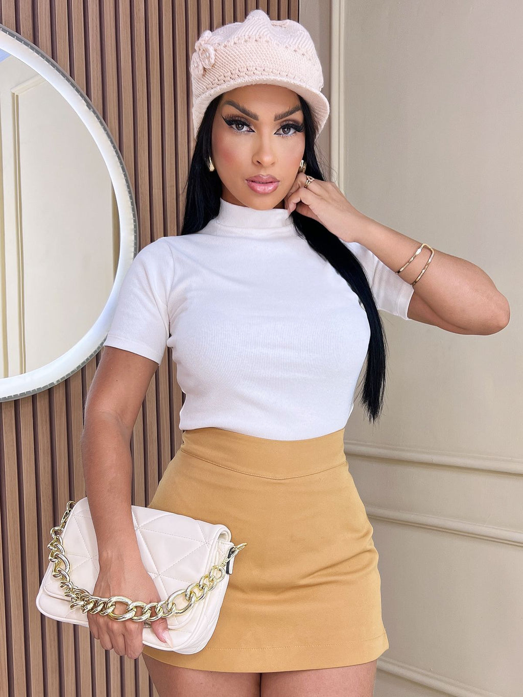 Blusa de Manga Curta Gola 'ALTA'